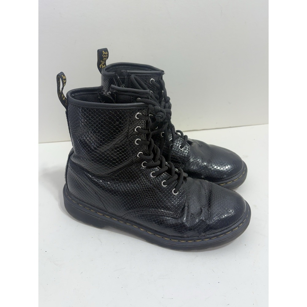 Doc Martens Pascal Black Snake Python Print Leath… - image 3